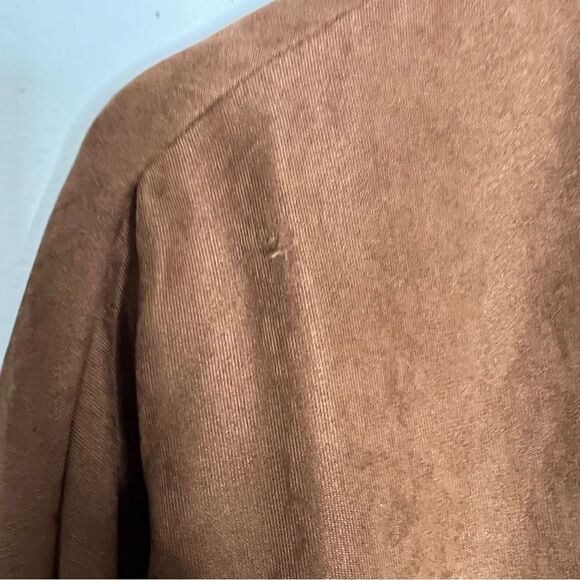 Zara Open Front Draped Lightweight Brown Jacket - Picture 5 of 6